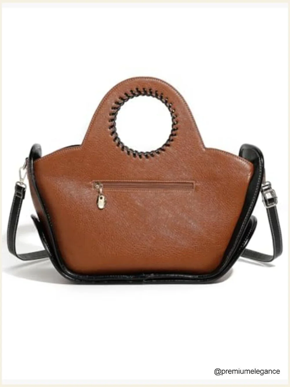 Large Capacity Faux Leather Top Handle Crossbody Handbag Set with Wallet
